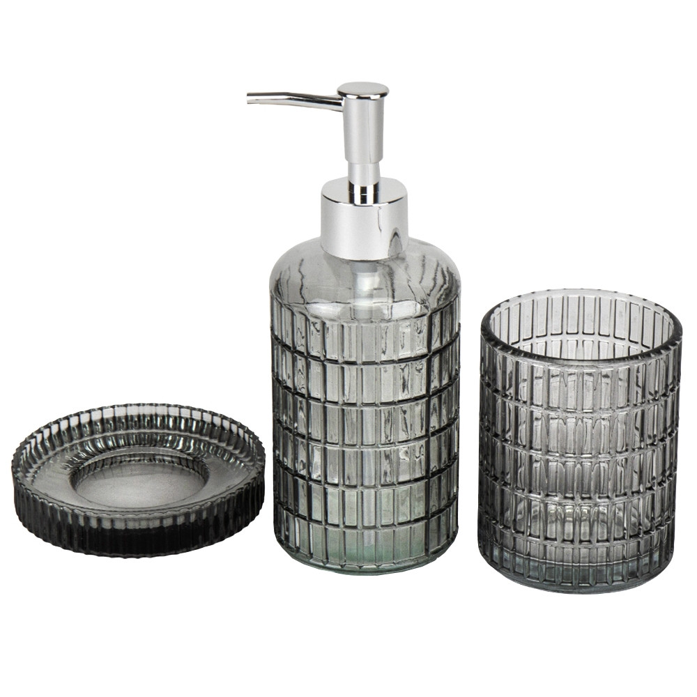 Набір для ванної кімнати 3 предмети скло 19117-009 VE