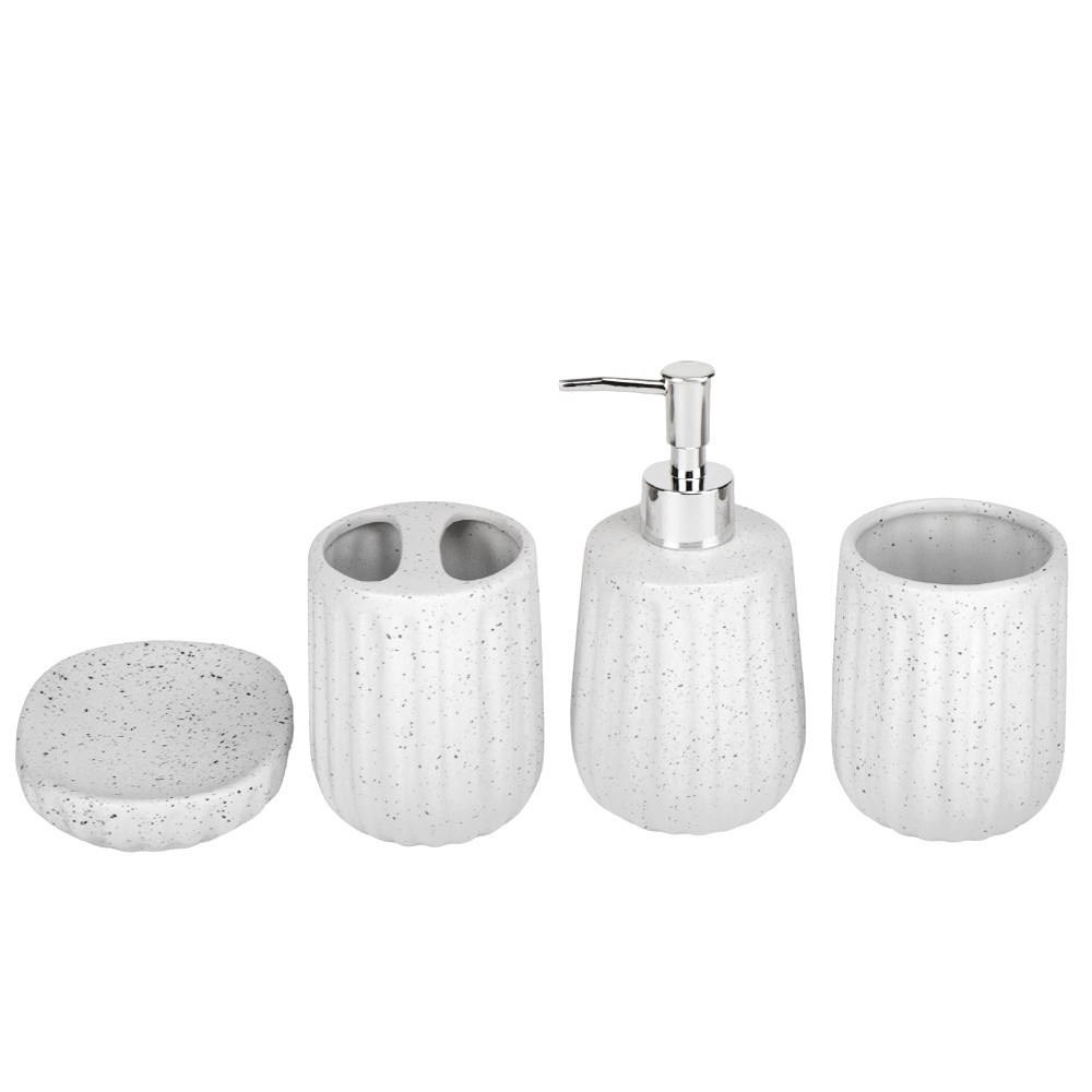 Набір для ванної кімнати 4 предмети 19117-001 білий кераміка VE