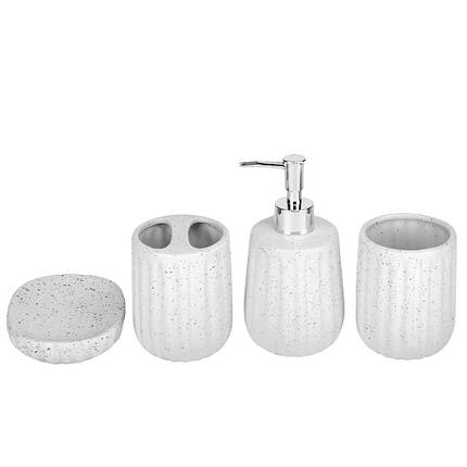 Набір для ванної кімнати 4 предмети 19117-001 білий кераміка VE, фото 1