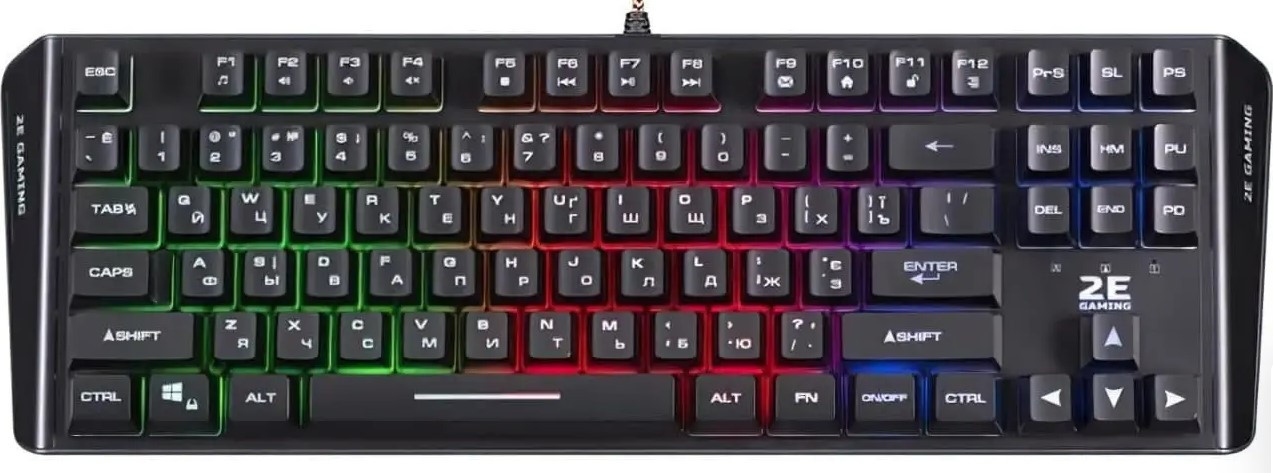 Клавіатура 2E Gaming KG355 LED 87key USB Black (2E-KG355UBK)