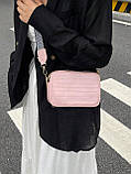 Жіноча сумка 8529 крос-боді рожева, фото 4