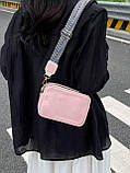 Жіноча сумка 8529 крос-боді рожева, фото 5