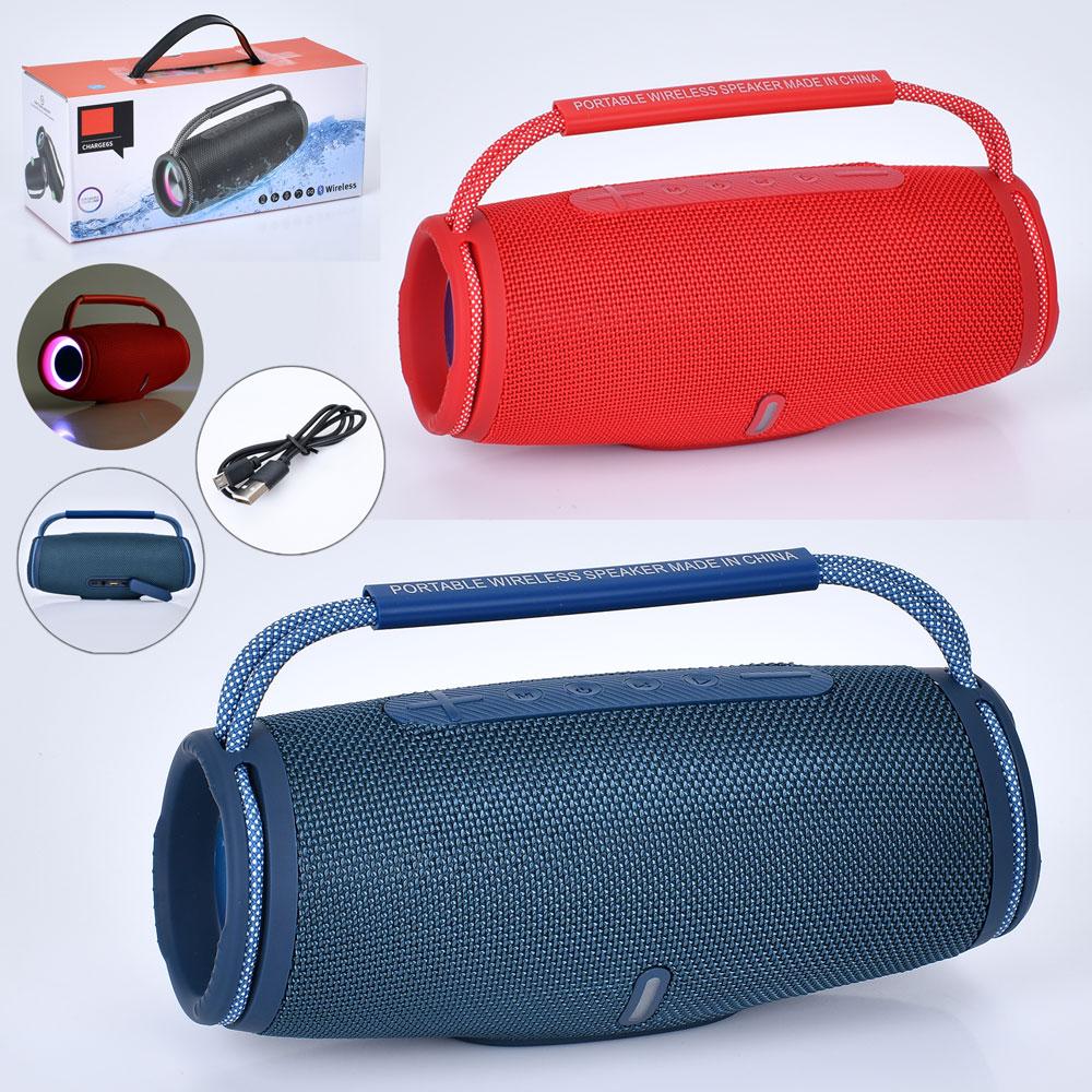 Колонка FG240430002Q 22-9-9см, аккумулятор, 2000mA, Bluetooth, світло, USBзарядне, TFслот, мікс кольорів