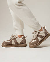 Кросівки жіночі Lifexpert 80021 36 бежево-молочна шкіра замша хутро, фото 3