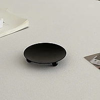 Стильний металевий підсвічник “Тарілка”, підставка для свічок (чорний)