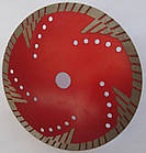 Алмазний диск для глибокої різання граніту, армованого бетону RED Turbo 200x2,4/1,6x10/35L5x22,23