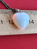 Підвісок опаліт "Серце" з ланцюжком. Кулон з опалітом. Опаліт в сріблі. Німеччина., фото 6