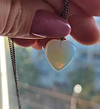 Підвісок опаліт "Серце" з ланцюжком. Кулон з опалітом. Опаліт в сріблі. Німеччина., фото 7