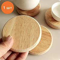 Підставка під чашку, кругла, з натурального дерева 1 шт