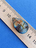 Лабрадор крапля камінь без оправи. Кабошон натуральний лабрадор 25*16*8 мм. Індія., фото 5