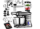 Кухонний комбайн 3в1 Mozano Kitchen Assistent 2300 Вт чаша 6.2л  + мясорубка з насадкою для ковбас Silver, фото 3