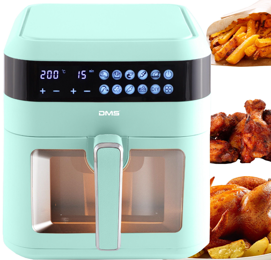Багатофункціональна піч 10 програм DMS HFG-7R 1600 Вт з духовкою системою Air Fryer, функція Гаряче повітря