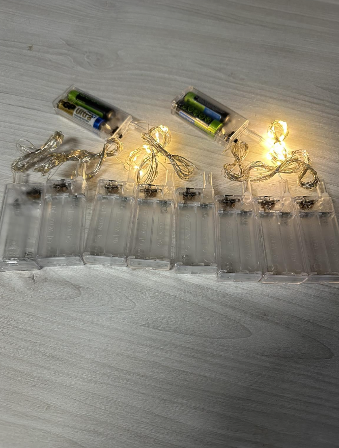 Комплект гірлянди капля роси для дому 10шт по 2м 20Led на батарейках АА тепла біла warm white