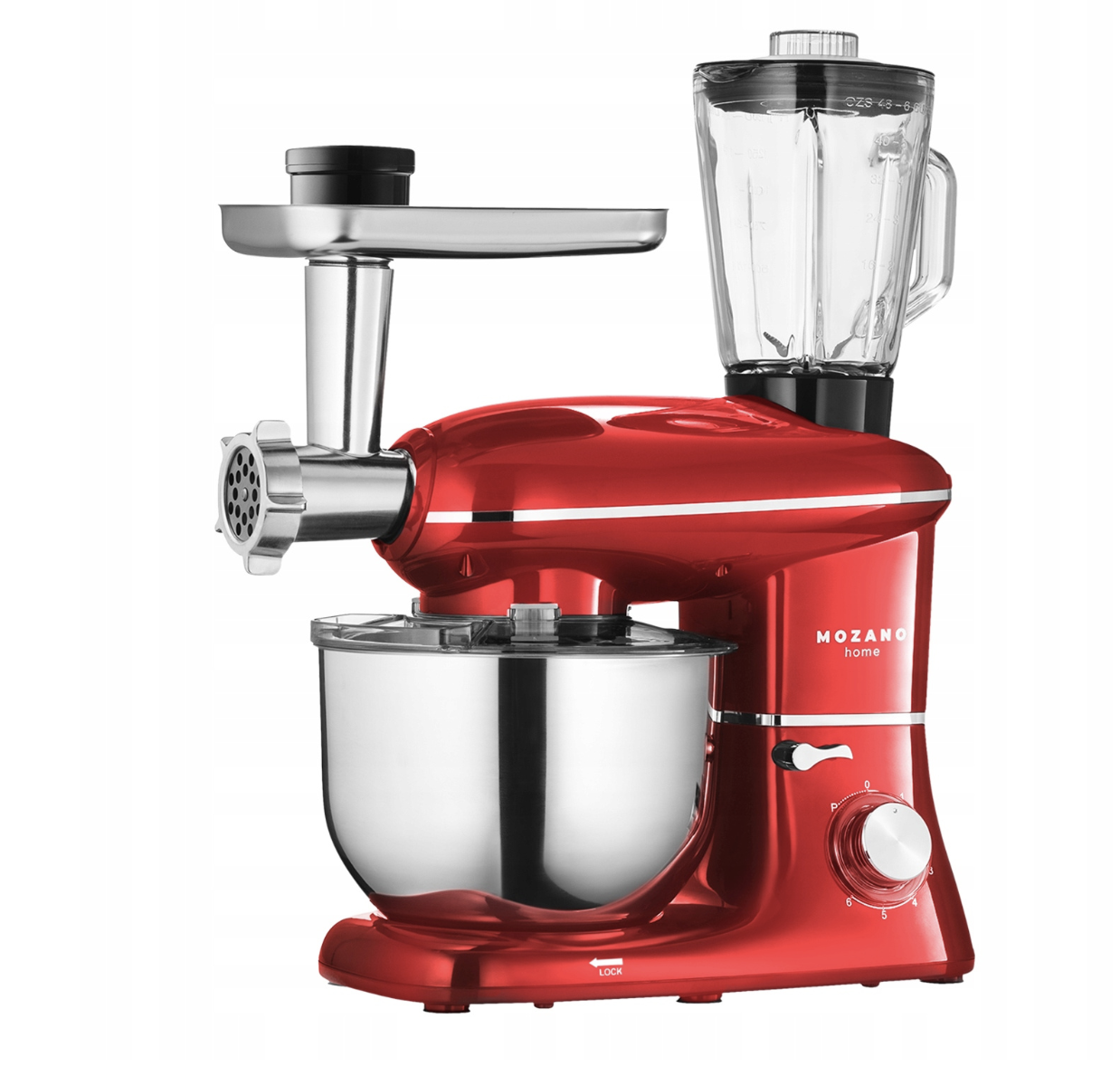 Кухонний комбайн 3в1 Mozano Kitchen Assistent 2300 Вт чаша 6.2л + мясорубка з насадкою для ковбас Black