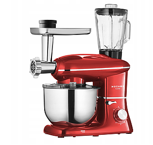 Кухонний комбайн 3в1 Mozano Kitchen Assistent 2300 Вт чаша 6.2л  + мясорубка з насадкою для ковбас Black