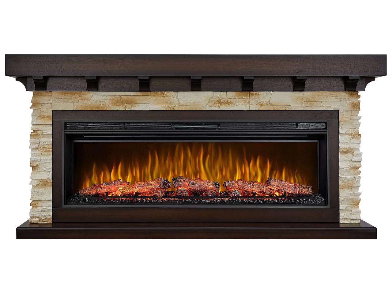 Камінокомплект ArtiFlame LUDWIG AF50 МАХАГОН КОРИЧНЕВИЙ АНТИК (зі звуком)