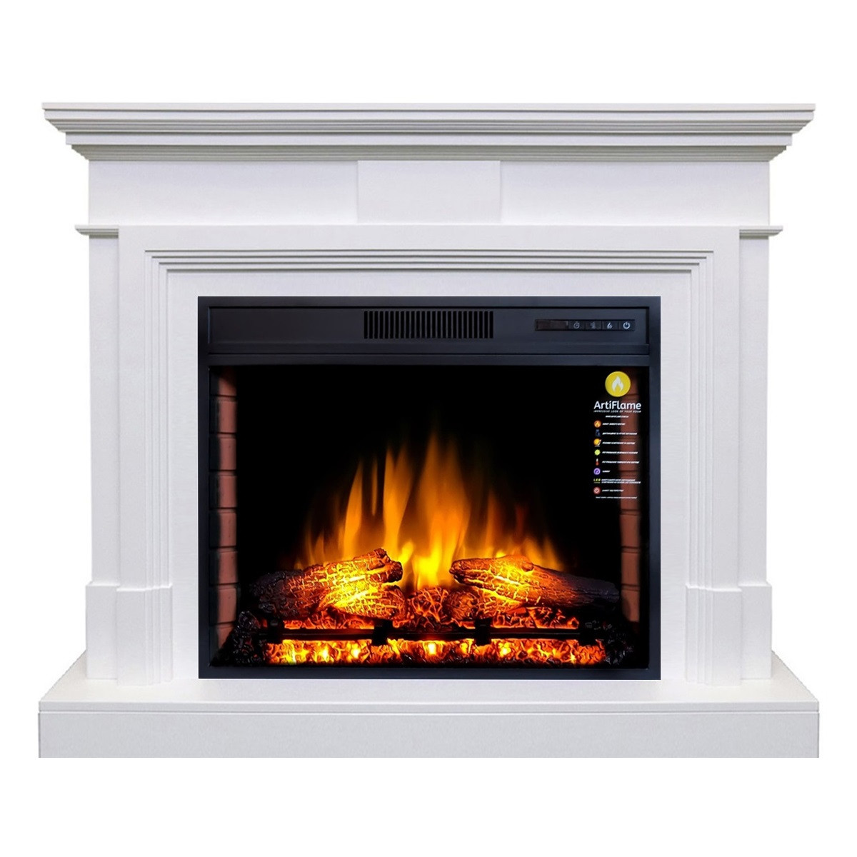 Камінокомплект ArtiFlame STAMFORD AF28S БІЛИЙ Б'ЯНКО (зі звуком), фото 1