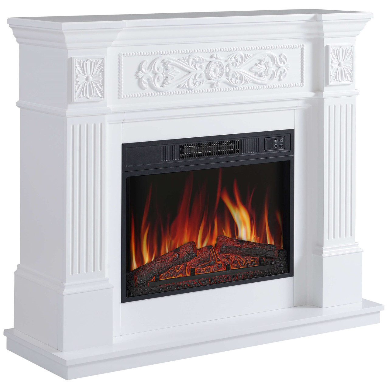 Камінокомплект ArtiFlame Toscana AF23S білий з обігрівом і звуком горіння вогню, фото 1