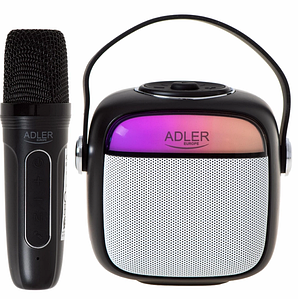 Колонка караоке Adler AD 1199 чорна з мікрофоном - SD/USB/AUX/Bluetooth