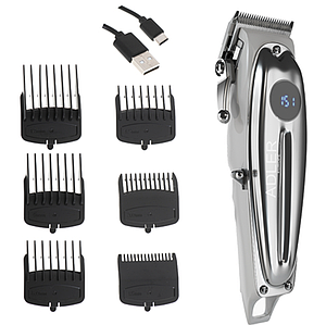 Машинка для стрижки волосся 6 насадок  Adler AD 2831 з дисплеєм