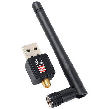 Wi-Fi адаптер з USB 2.0 зі знімною антеною LV-UW 10-2DB 150 Мбіт/с Wi-Fi приймач для ПК та Т2 приставки