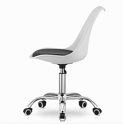 Офісне крісло Leobert Alba біло-чорний smart