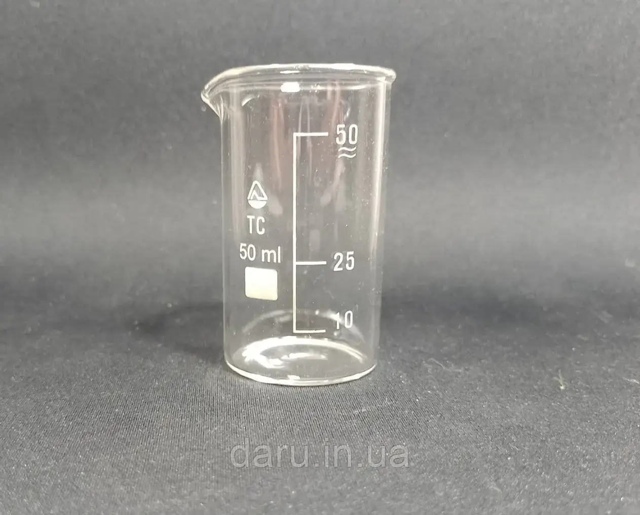 Склянка висока скляна, В-1-50 ТС, 50 мл із носиком і друкованою шкалою. Україна, фото 1