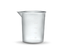 Склянка поліпропіленова 250мл, з носиком та друкованою шкалою. Україна