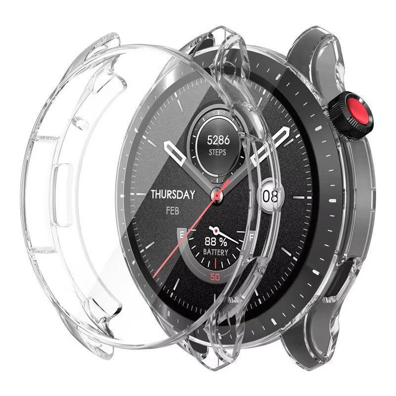 Захисний чохол для смарт годинника Amazfit Balance з плівкою прозорий, фото 1