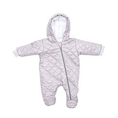 Дитячий комбінезон демісезон Twins Soul плащівка/фліс 12-18 міс сірий