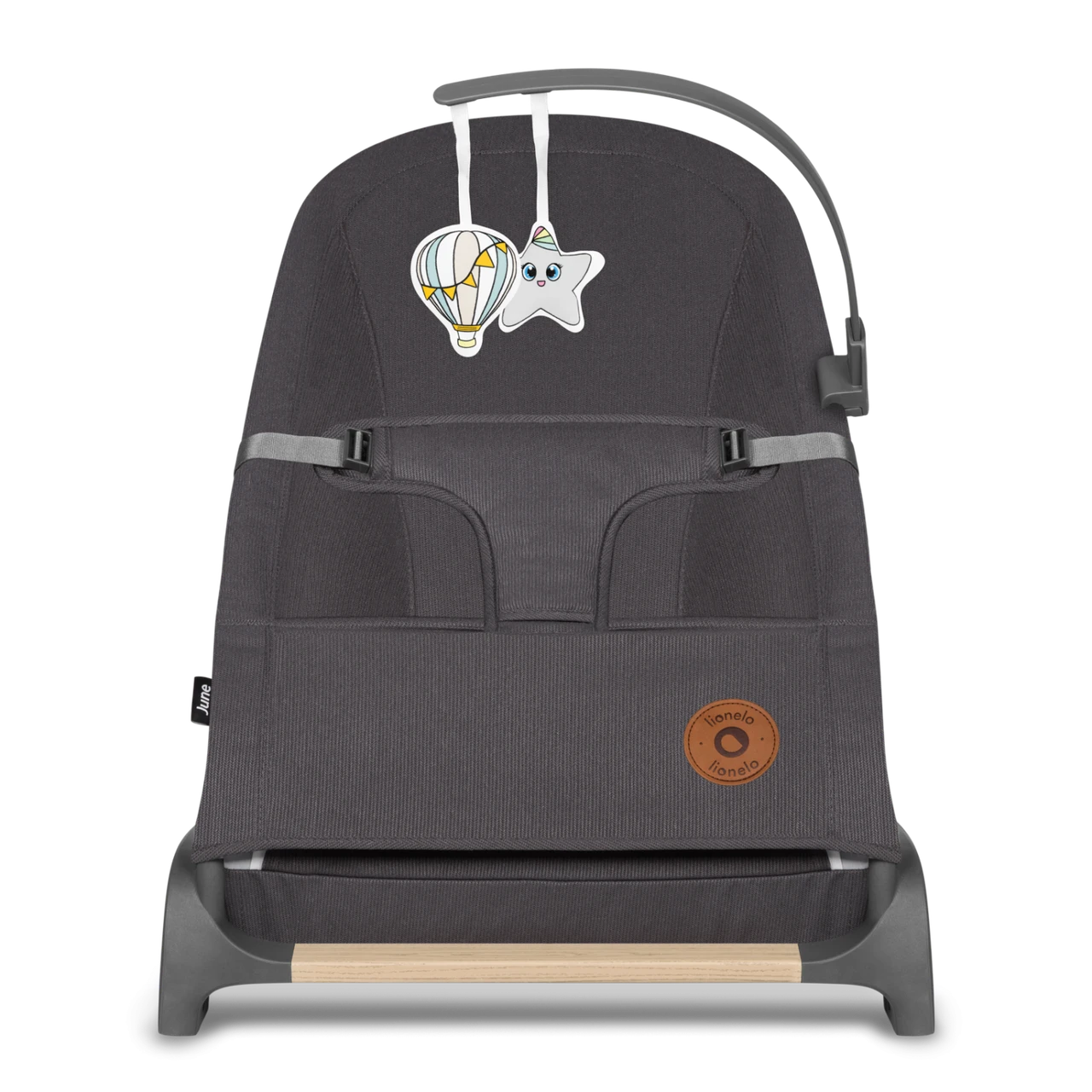 Дитячий шезлонг Lionelo JUNE GREY STONE, фото 1