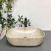 Умивальник (раковина) VBI RAVENNA BEIGE STONE MATT накладний, фото 4