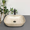 Умивальник (раковина) VBI RAVENNA BEIGE STONE MATT накладний, фото 5