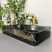 Умивальник (раковина) VBI TRIEST BLACK MARMO GLOSSY накладний, фото 4