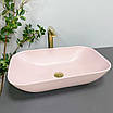 Умивальник (раковина) VBI AVEZZANO PINK MATT накладний, фото 5