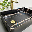 Умивальник (раковина) VBI VELLETRI BLACK STONE MATT накладний, фото 5