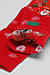 Шкарпетки дитячі з новорічним принтом червоного кольору р.1-4 190990S, фото 3
