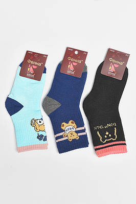 Набір дитячих шкарпеток махрових для дівчинки 3 штуки р.5-7 189424T Безкоштовна доставка