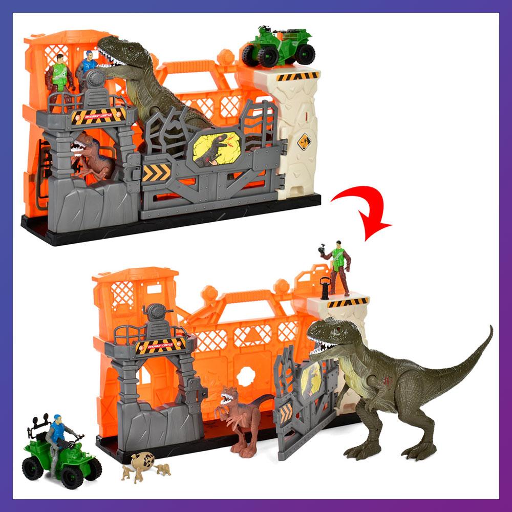 Дитячий ігровий набір Динозаври з фігурками та квадроциклом DY11201 звук світло, фото 1