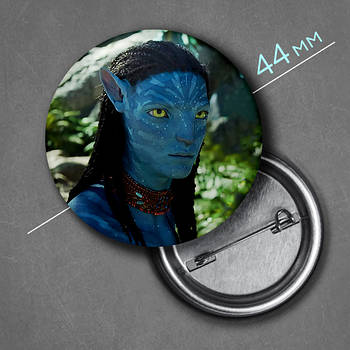 "Нетейам (Аватар Шлях води / Avatar The Way of Water)" значок круглий на булавці Ø44 мм