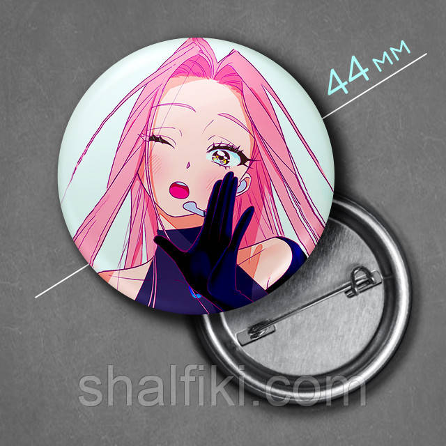 "Мізі (Інопланетна сцена / Alien Stage)" значок круглий на булавці Ø44 мм, фото 1