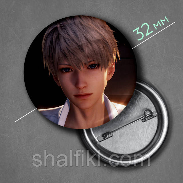 "Ксавєр / Xavier (Кохання та Глибокий космос / Love and deepspace)" значок круглий на булавці Ø32 мм, фото 1