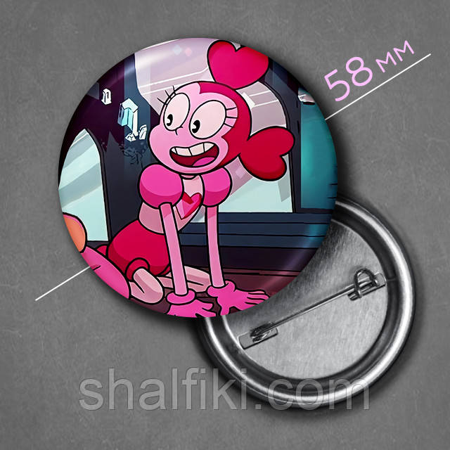 "Спінел (Стівен Юніверс / Steven Universe)" значок круглий на булавці Ø58 мм, фото 1