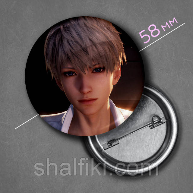 "Ксавєр / Xavier (Кохання та Глибокий космос / Love and deepspace)" значок круглий на булавці Ø58 мм, фото 1