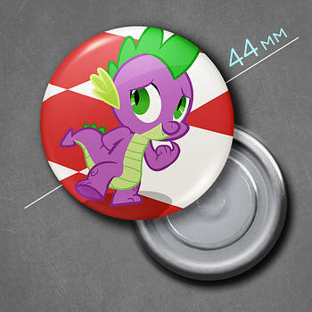 "Спайк (Мій маленький поні / My Little Pony) " магніт круглий Ø44 мм