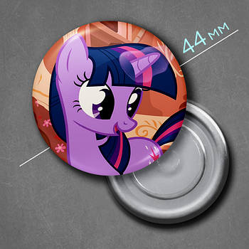 "Твайлайт Спаркл (Мій маленький поні / My Little Pony) " магніт круглий Ø44 мм