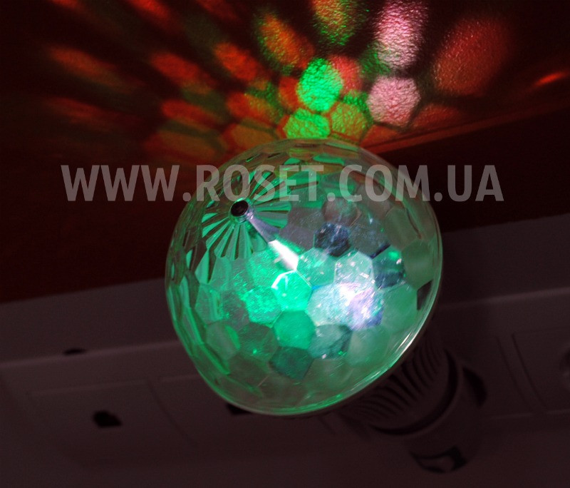 Вращающаяся светодиодная диско-лампочка - LED Full Color Rotating Lamp (Big Size) - фото 5 - id-p444740991