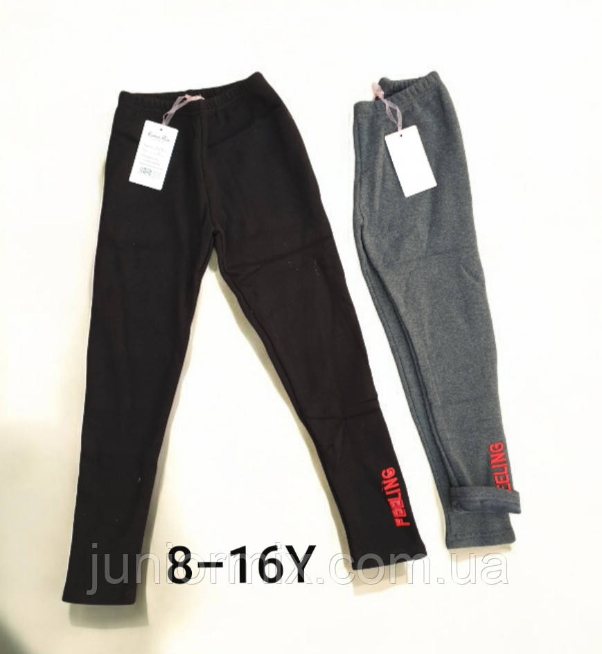 Підліткові трикотажні теплі лосини для дівчаток оптом F&D