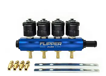 Форсунки Alex FLIPPER у рейці на 4 цил. C077-40-20-01-00