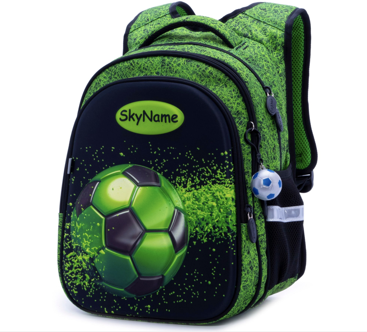 Рюкзак для хлопчика шкільний, Sky Name (Winner), чорно-зелений, фото 1